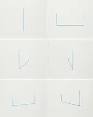 Fred Sandback, Serie von 6 Lithografien, 1975, Jeweils: Farblithografie auf Bütten