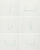 Fred Sandback, Serie von 6 Lithografien, 1975, Jeweils: Farblithografie auf Bütten