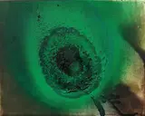 Otto Piene, Ohne Titel, 1976, Mischtechnik (Feuergouache) auf Leinwand