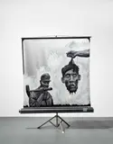 Christian Eisenberger, Ohne Titel, 2005, Acryl auf Filmprojektionsfläche. Inklusive Ständervorrichtung