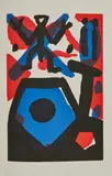 A. R. Penck, ein dich ten der tat - N. VIII, 1998, Mappe mit 9 Farbradierungen auf Velin, eingebunden in Publikation