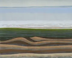 Gerhard Taubert, "Blick zum Land", 1978, Acryl auf Leinwand
