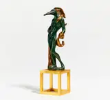 L'Homme Oiseau by Salvador Dalí, 1972/81, Bronze, grün und braun patiniert, auf gold patiniertem Bronzesockel, sold Dec 2020