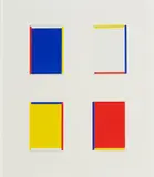 Imi Knoebel, Rot Gelb Weiß Blau, 1994, Serie von 4 Farbserigrafien auf leichtem Karton