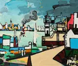 Claude Venard, Scène portuaire