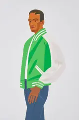 Green jacket by Alex Katz, 1990, Farbserigrafie auf Arches, sold May 2021