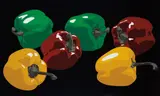 Julian Opie, Still Life with Yellow, Red and Green Peppers