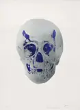 The Dead (Silver Gloss/Westminster Blue Skull) by Damien Hirst, 2009, Foil block print in colours, on Arches 88 paper, with full margins,, offered Jun 2015