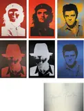 Gavin Turk, Faces, 2004, The complete portfolio of seven screenprints in colours, six with diamond dust, on Somerset Satin 410 gsm paper, the full sheets,