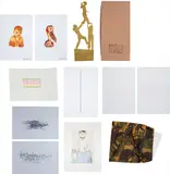Various Artists, A Manchester Portfolio, 2003, The complete portfolio of eight prints and multiples, comprising five prints in various mediums (two in colours) on various wove papers, one cross-stitch, one engraving on glass, and one brass multiple,