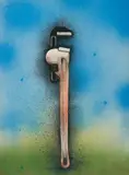 Big Wrench in a Landscape, from Hommage à Picasso by Jim Dine, 1973, Lithograph in colours, on Arches paper, the full sheet,, offered Jun 2015