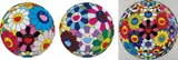 Flower Ball (Algae Ball); Flower Dumpling; and Flower Ball (Kindergarten Days) by Takashi Murakami, 2007 and 2013, Three offset lithographs in colours, on smooth wove paper, the full sheets,, sold Jun 2015