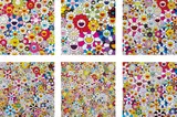 Such Cute Flowers; and Flowers Blossoming in This World and the Land of Nirvana (x 5) by Takashi Murakami, 2010; and 2013, Six offset lithographs in colours, on smooth wove paper, the full sheets,, sold Jun 2015