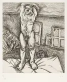 Two Men in the Studio by Lucian Freud, 1989, Etching, on Somerset Satin paper, with full margins,, sold Oct 2015