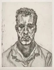 Kai by Lucian Freud, 1991-92, Etching, on Somerset Satin Textured 350gsm paper, with full margins,, sold Oct 2015