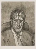 Head of an Irishman by Lucian Freud, 1999, Etching, on Somerset Textured paper, with full margins,, sold Oct 2015