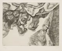 After Chardin (Small Plate) by Lucian Freud, 2000, Etching, on Somerset paper, with full margins,, sold Oct 2015