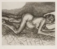 Before the Fourth by Lucian Freud, 2004, Etching, on Somerset Textured paper, with full margins,, sold Oct 2015