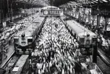 Churchgate Station, Western Railroad Line, Bombay, India by Sebastião Salgado, 1995, Gelatin silver print, flush-mounted, printed later, sold May 2015