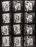Self Portrait with Wife and Models, Paris by Helmut Newton, 1981, Oversized gelatin silver contact sheet, offered Nov 2015