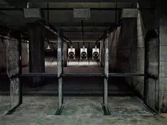 Anderson & Low, Shooting Gallery, Old MI6 Building from On the Set of James Bond's Spectre, 2015, Archival pigment print, flush-mounted