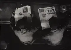 Two men reading newspapers, Hitachi, Japan by W. Eugene Smith, 1961-1962, Gelatin silver print, offered Nov 2015