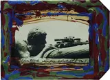 Peter Beard, Peter Beard, Alia Bay, Lake Rudolf, 1965, Polaroid print with paint, printed later