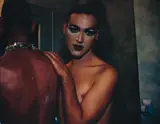 Jimmy Paulette and Tabboo! in the bathroom, NYC by Nan Goldin, 1991, Dye destruction print, sold Nov 2015