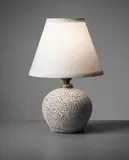 Jean Besnard for Émile-Jacques Ruhlmann, Table lamp, model no. 3301a, circa 1926-1930, Glazed and enamelled ceramic, paper shade