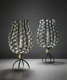 André Dubreuil, Pair of 'Perles' candle holders
