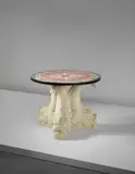 Serge Roche, Table, designed for the apartment of Ismael de la Serna, Granada, circa 1937, Scagliola, painted plaster, metal