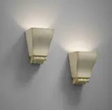 Jean-Charles Moreux, Pair of wall lights, from the apartment of Mr Marcel Foucault, Paris, 1937, Painted plaster