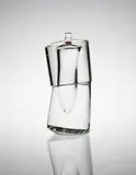 Unique vase, model no. 35, from the 'Cristallo Sommerso' series by Yoichi Ohira, 2008, Handblown glass with partially incised surface, sold Apr 2015