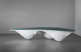 Zaha Hadid, White 'Aqua' table, 2006, Polyurethane resin, silicone