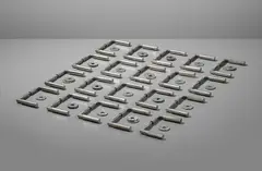 Set of twenty door handles by Walter Gropius and Adolf Meyer, circa 1922, Nickel-plated metal, steel, sold Apr 2015