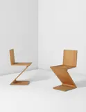 Gerrit Rietveld, Pair of 'Zig Zag' chairs