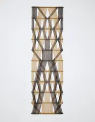 Early 'Macrogauze', model no. 26 by Peter Collingwood, circa 1968, Linen, steel rods, sold Apr 2015