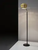 Standard lamp, model no. A 808, designed for the National Pensions Institute, Helsinki by Alvar Aalto, 1955-1956, Brass, tubular brass, leather-bound metal, painted metal, sold Apr 2015