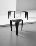 Marke Niskala, Prototype set of three stackable stools, from Casa Licitra Ponti, Milan, 1953, Painted laminated bent plywood