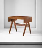 'Student' desk, model no. PJ-BU-08-A, designed for the College of Architecture and educational buildings, Punjab University, Chandigarh by Pierre Jeanneret, circa 1960, Teak, offered Apr 2015