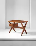 'Steno's desk', model no. PJ-TA-12-A, Chandigarh by Pierre Jeanneret, circa 1960, Teak, aluminium, offered Apr 2015