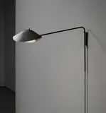 'Antony' adjustable wall light, with 'Moule' shade, designed for the Cité International Universitaire, Antony by Serge Mouille, circa 1954, Painted aluminium, painted tubular aluminium, brass, painted metal, sold Apr 2015