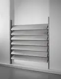 Jean Prouvé, Seven-panelled sun-shutter, from the Cité scolaire de La Dullague, Béziers, designed 1956, executed circa 1962-1965, Aluminium, metal