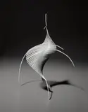 'Monotype' sculpture by Serge Mouille, circa 1955, Cut sheet aluminium, offered Apr 2015
