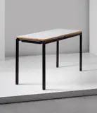 Table, from Cité Cansado, Cansado, Mauritania by Charlotte Perriand, 1958, Painted steel, plastic laminate-covered plywood, moulded plastic, offered Apr 2015