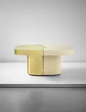 Gabriella Crespi, 'Yang Yin' adjustable table, 1979, Brass-covered wood, brass, painted wood