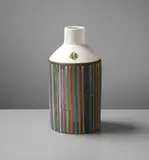 Rare bottle, model no. 186, from the 'Ceramiche' series by Ettore Sottsass, circa 1959, Glazed terracotta and earthenware, sold Apr 2015