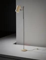 Giuseppe Ostuni, Rare adjustable standard lamp, circa 1955, Painted metal, tubular metal