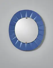 Rare and important mirror by Max Ingrand, circa 1950, Coloured mirrored glass, mirrored glass, brass, sold Apr 2015