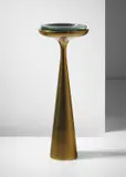Standing ashtray, model no. 1776A by Fontana Arte, 1960s, Brass, mirrored glass, sold Apr 2015